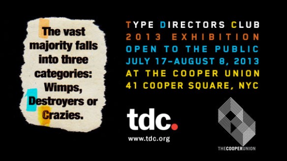 Type Directors Club 2013 exhibition poster