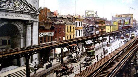 Postcard of the Bowery El