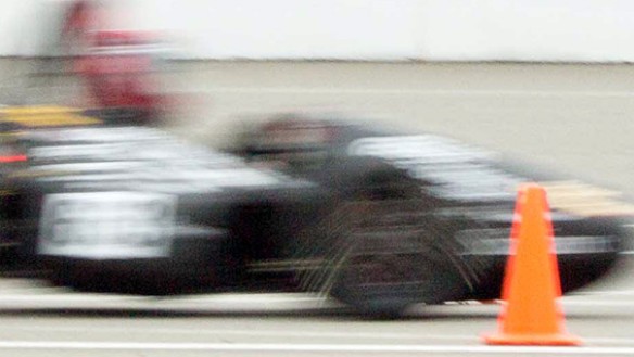 The 2014 Cooper Union Formula race car in action