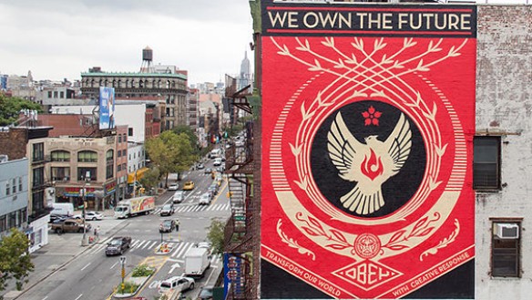 'We Own the Future' by Shepard Fairey. Image courtesy of L.I.S.A Project NYC