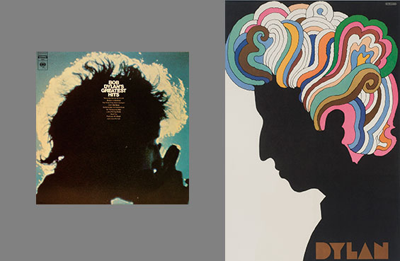 Bob Dylan -- Greatest Hits; Dylan<br />
poster by Milton Glaser